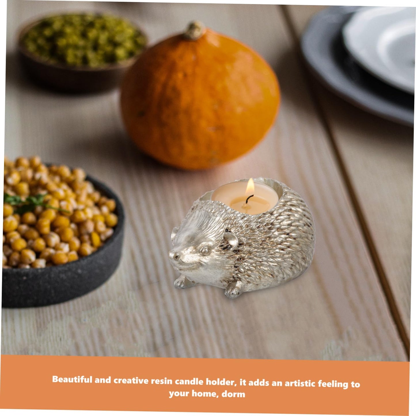 LIFKOME 2pcs Shaped Candle Holder Premium Resin Animal Statue for Home Decor Unique Artware for Table and Shelf Lifelike Design Meaningful Occasions