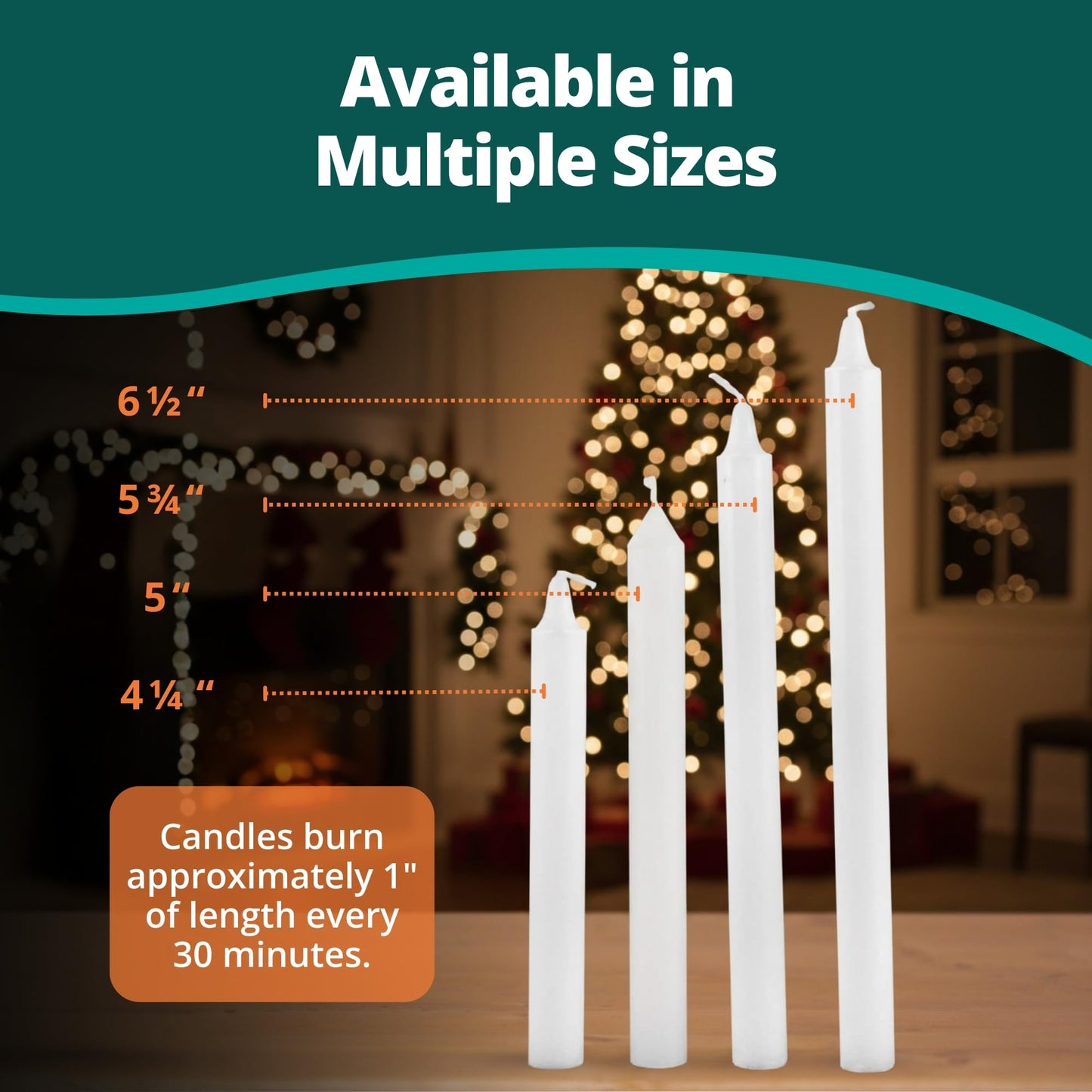 Concordia Supply Church Candles for Candle Light Service Vigil - 5.75" x 1/2" Bulk White Candles for Memorial, Congregational, Shabbat, Wedding, Communion, Baptism & Christmas Ceremonies - Box of 100