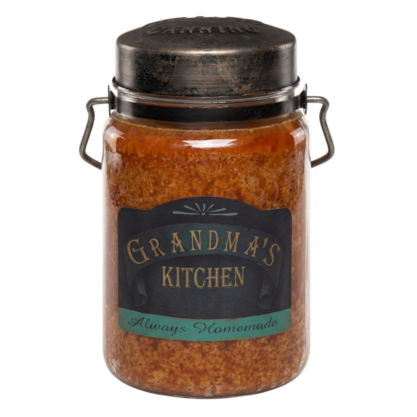 McCall’s Candles | Grandma’s Kitchen | 26 oz Scented Candle | USA-Poured | Vintage Rustic Jar with Carrying Handle | Spiced Cinnamon & Cozy Allspice Fragrance