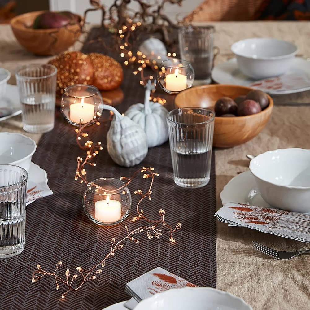 Volens Clear Votive Candle Holders Set of 12, Glass Tealight Candle Holder Bulk for Wedding Decor and Home Decor