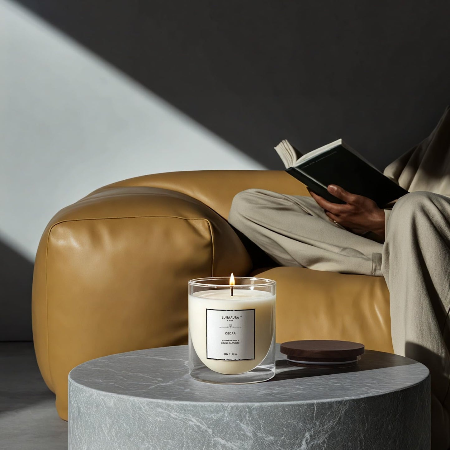 Cedar Candle 10.6 oz - Inspired by CEDRE 11 - Clean Burn & Non Toxic - 65 Hour Burn Time