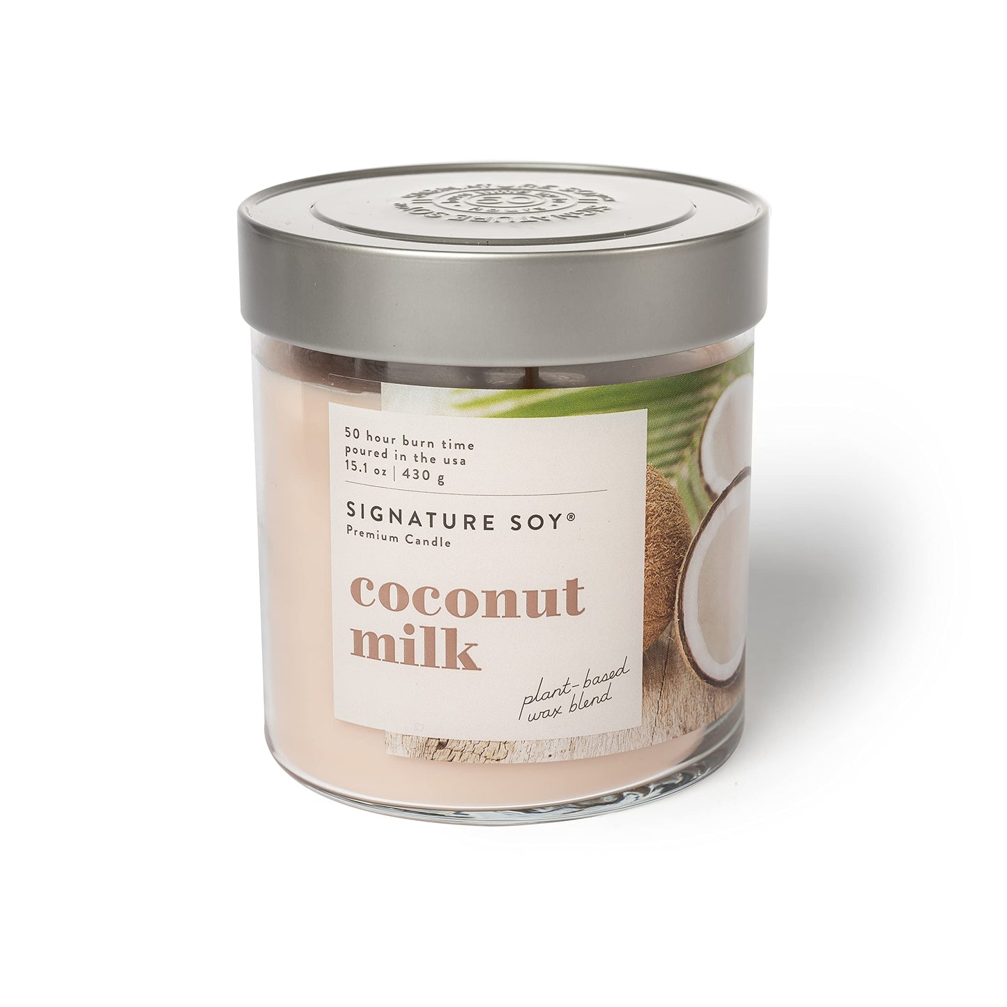 Signature Soy Lidded Coconut Milk Scented Candle, Large Jar