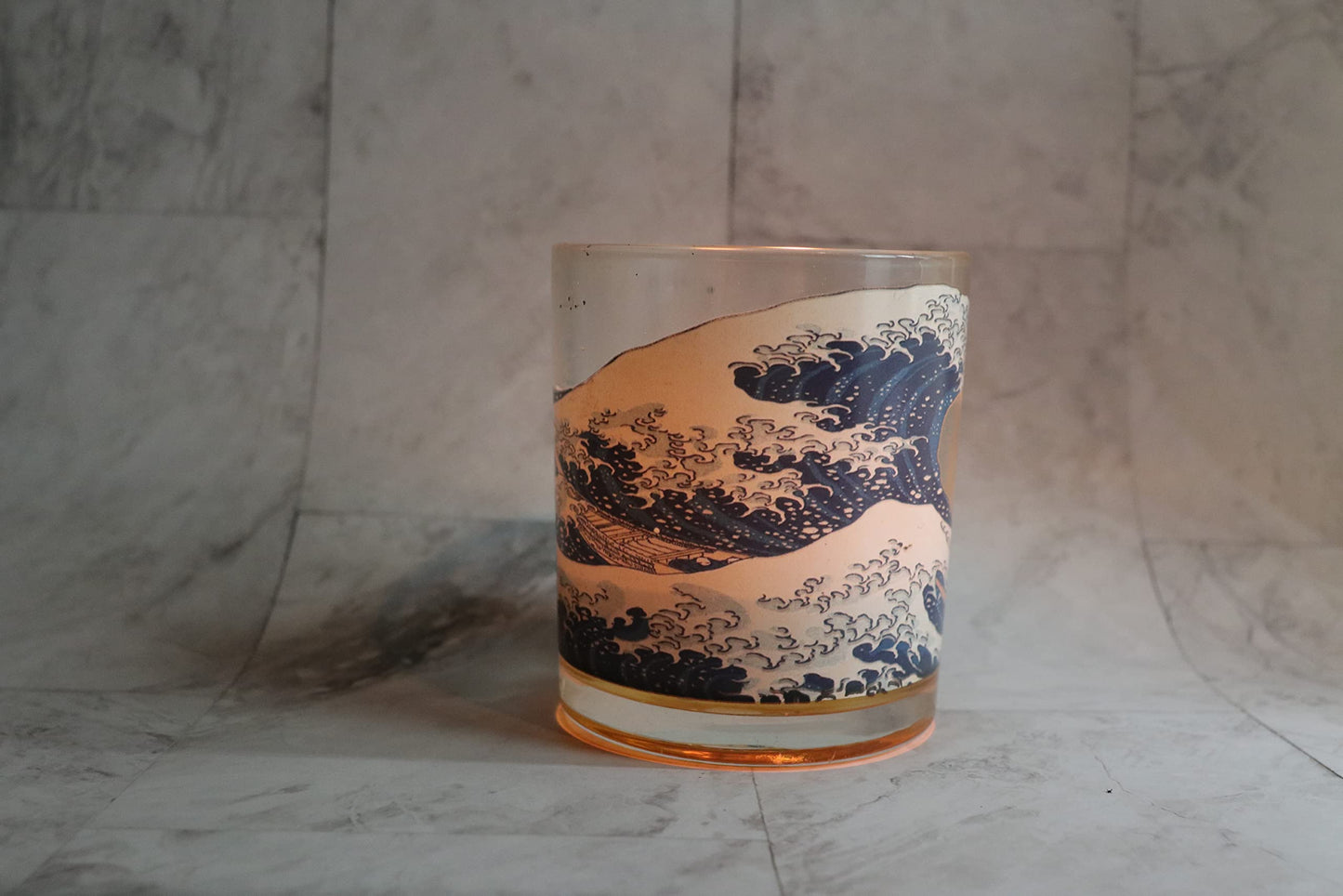Color Changing! Fun Designs ThermoH Logo Candle (The Great Wave) - Reusable as a Color Changing Cup After! (Double The Value!)