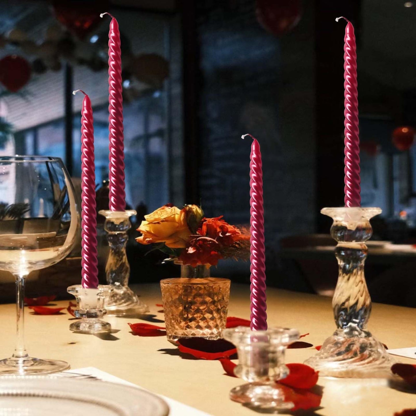 Kemladio Candle, 4pcs 10 inch Red Unscented Taper Candles, 8 Hrs Burn Time, Dinner, Halloween