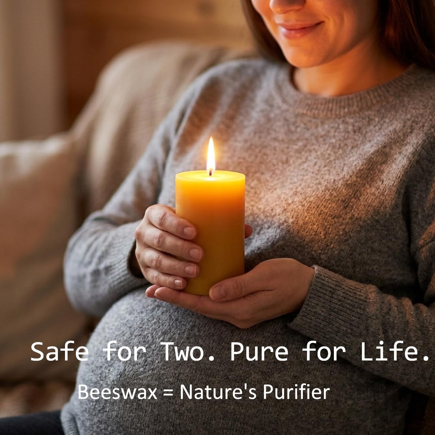 14 Packs Natural Beeswax Candles, Beeswax Pillar Candles with 490 Hours Burn Time, Organic Bees Wax Candles for Home, Relaxation, Smokeless & Dripless, 2x4 inch