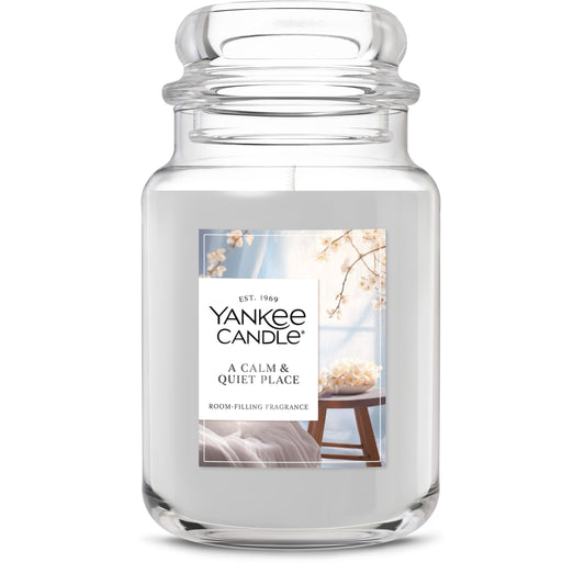 Yankee Candle A Calm Quiet Place, Scented Candle, 22oz Large Jar with up to 150 Hour Burn Time, Giftable