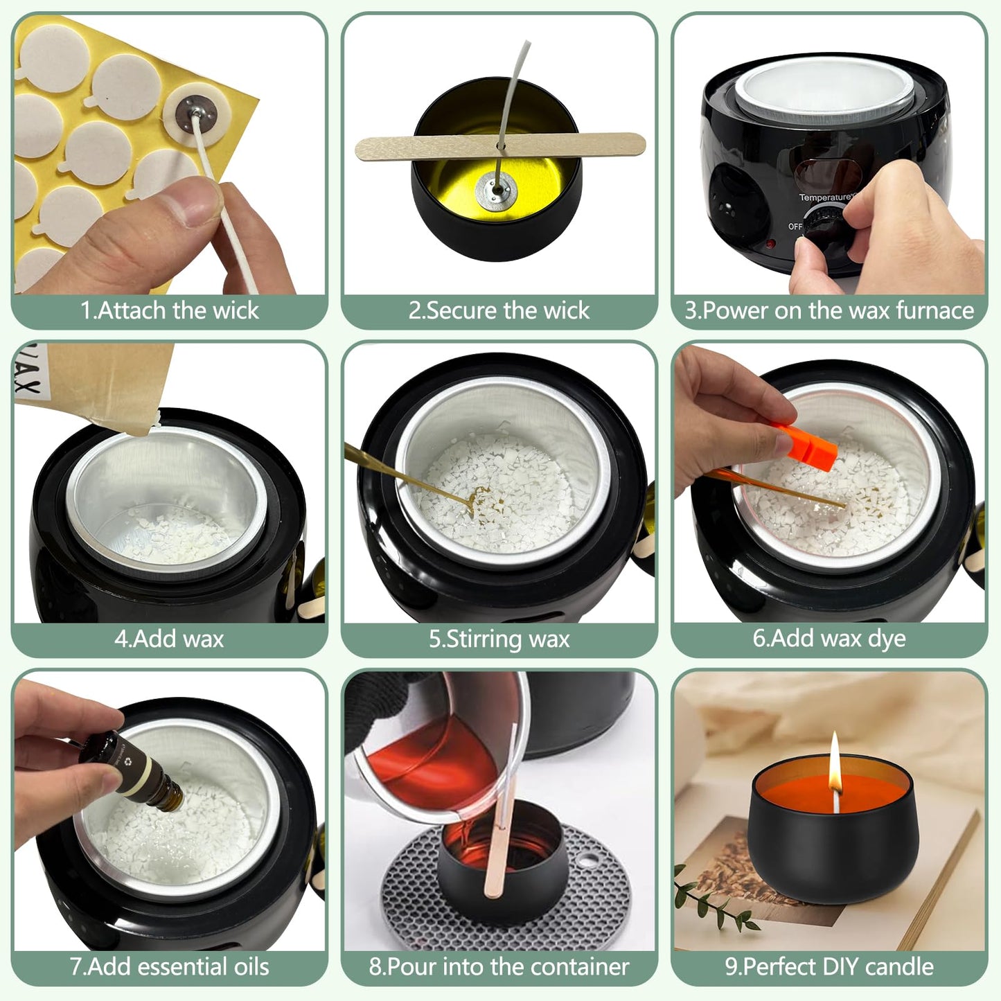 Fanyajoo Candle Making Kit for Adults with Wax Melter DIY Starter Scented Candles Making Kit,Soy Wax Candle Making kit,Craft Kits for Adults,Home Decorations