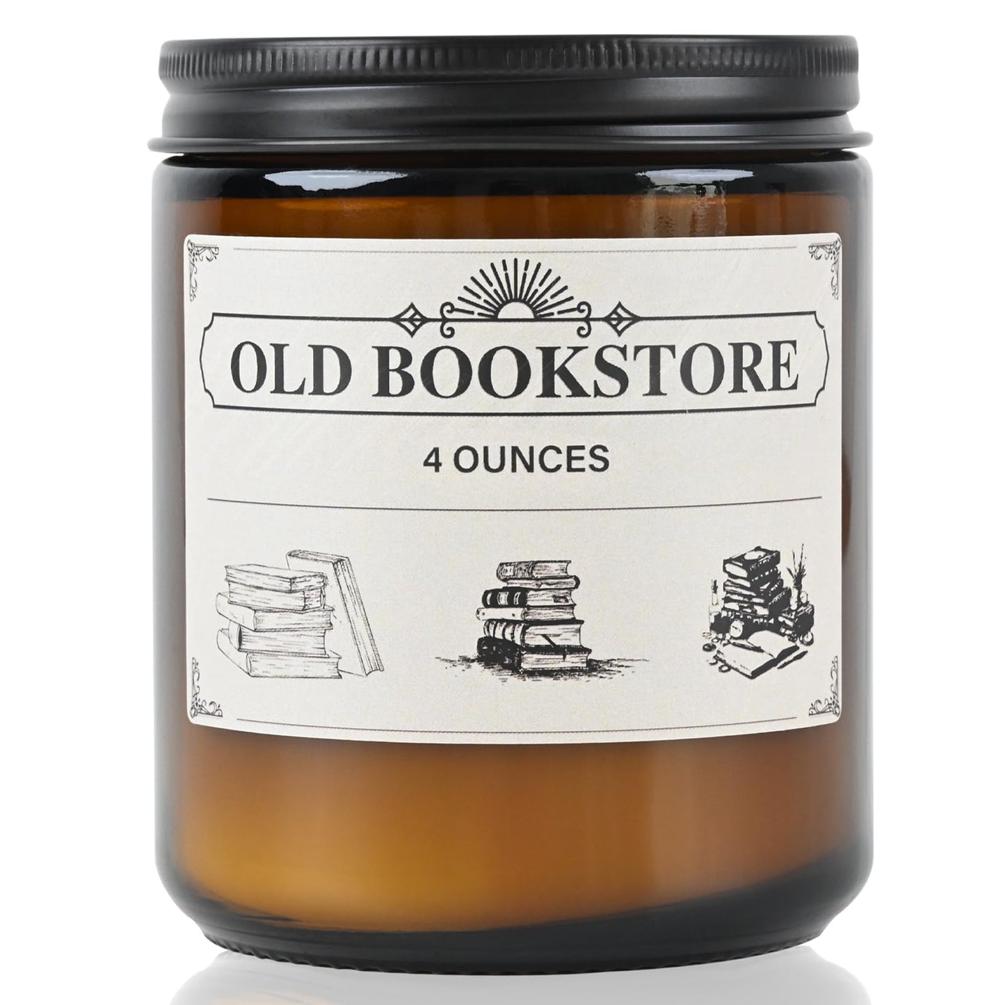 Old Bookstore Candle,Book Lovers Gifts,4 oz 20 Hours Burn Soy Wax Candle Gift for Readers Birthday Gifts for Book Lovers,Librarian,Scented Candle