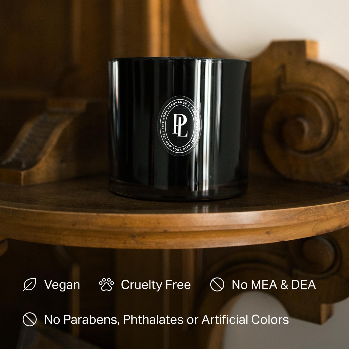 Preston Lane Luxury 3-Wick Scented Candle, Highrise, 24 oz Hand-Poured in USA | Long Burn Time (40–50 Hrs), Vegan Soy Wax Blend, Decorative Ceramic Vessel, Fine Italian Fragrance