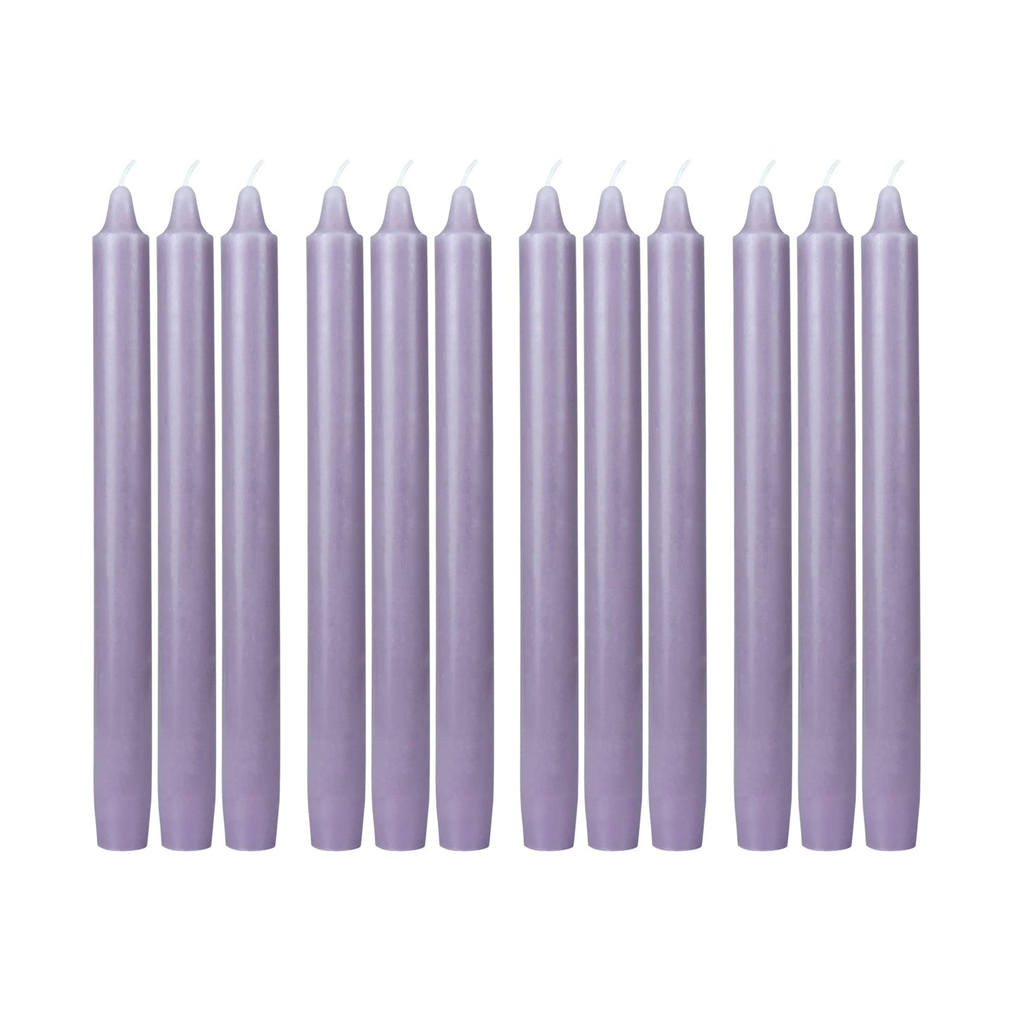 Zest Candle 12-Piece Taper Candles, 10-Inch, Lavender Straight