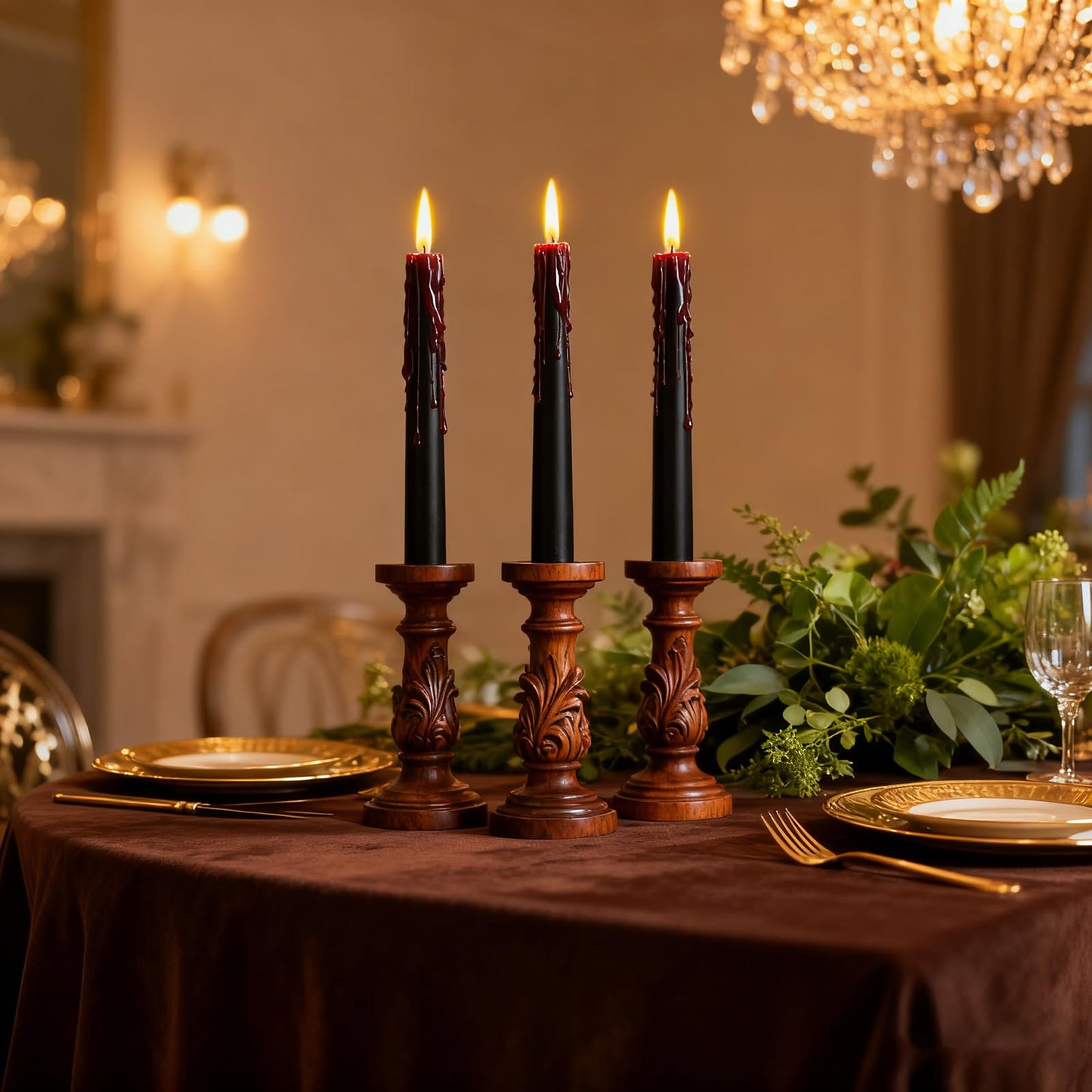 Black Taper Candles, 6 Pack 10In Black Candlesticks Unscented Tapered Candle Sticks for Home Decoration, Holiday Tables, Weddings, Restaurants & Business Events