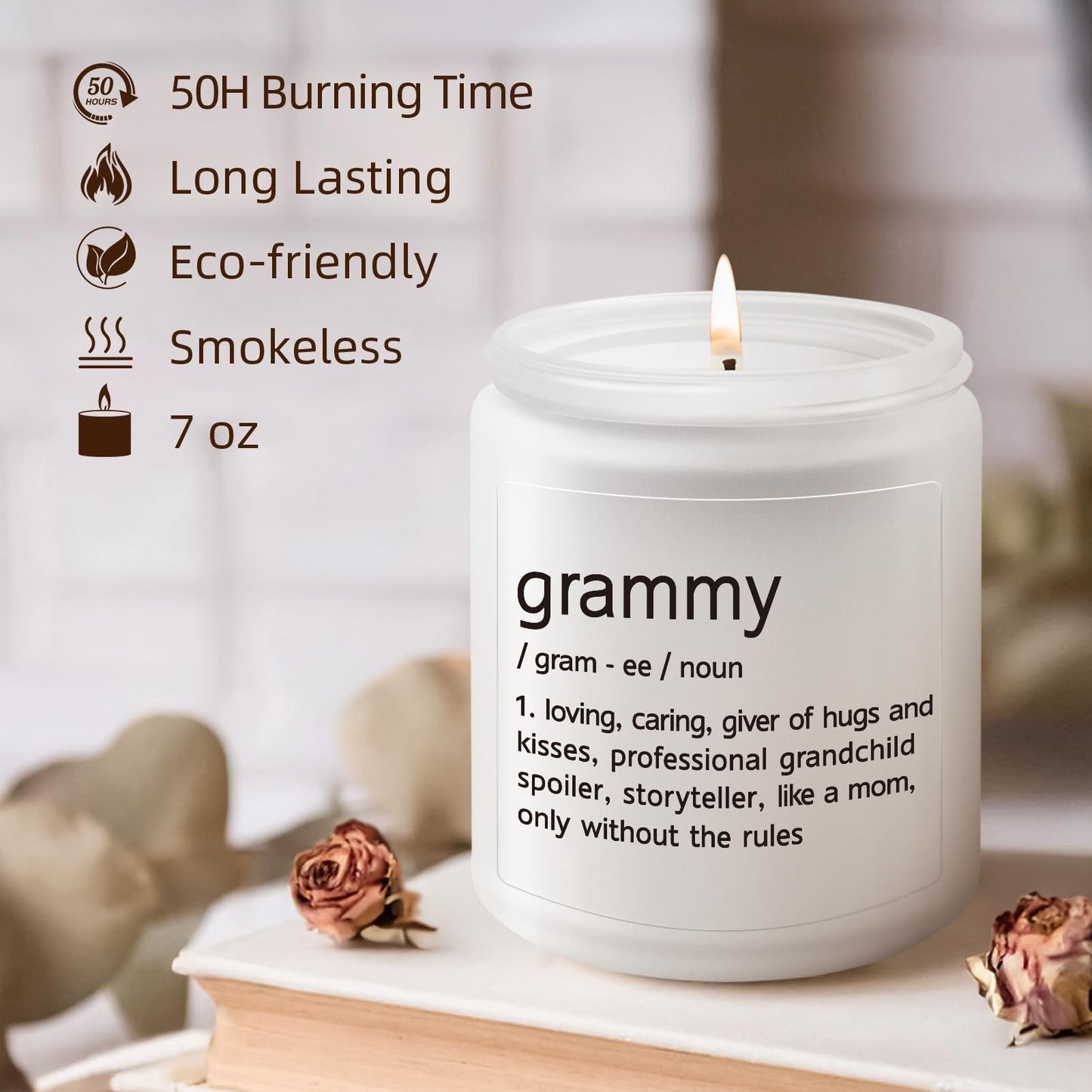 Grammy Gifts Birthday Gift for Grammy, Gifts for Grandma from Grandids, First Time Grandma, Funny Gramma Birthday Christmas Mother's Day Gift - Lavender Scented Candle
