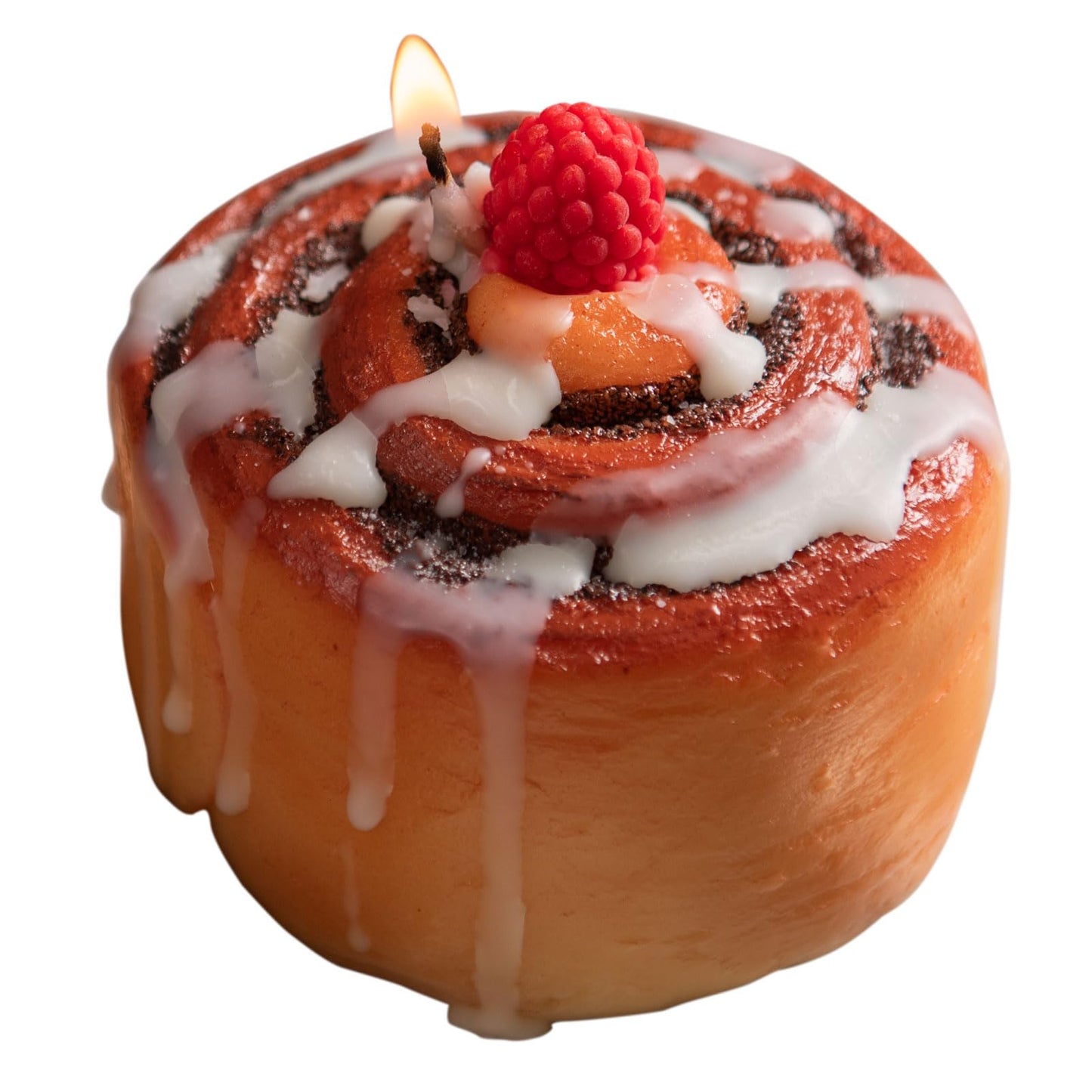 Raspberry Cinnamon Roll Realistic Food Vegetable Wax Candle