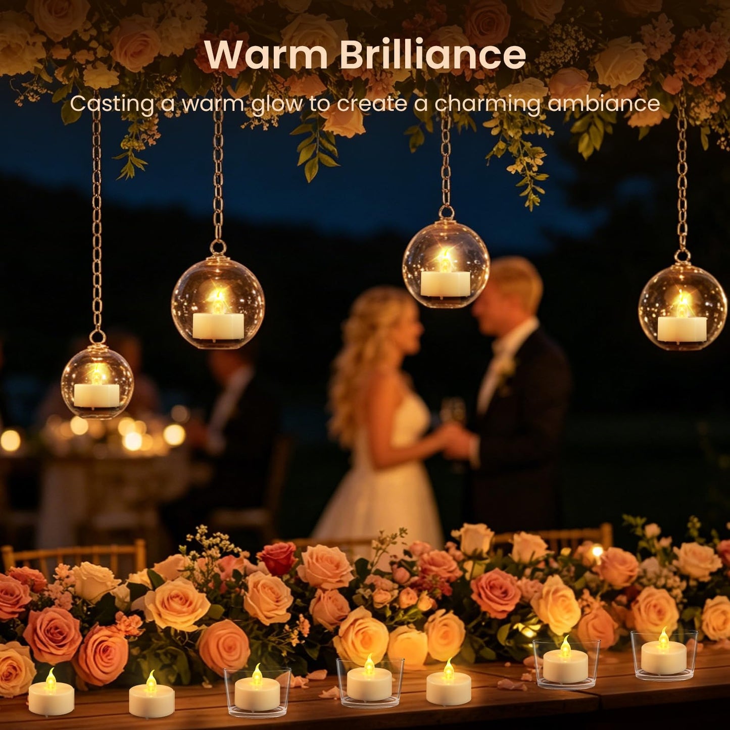 JOSU 24PCS Flameless Tea Lights Candles with Remote Timer, Led Battery Operated Electric Votive Candle for Wedding Centerpiece Table Decorations, Flickering Tealight Candles for Home Party Decor