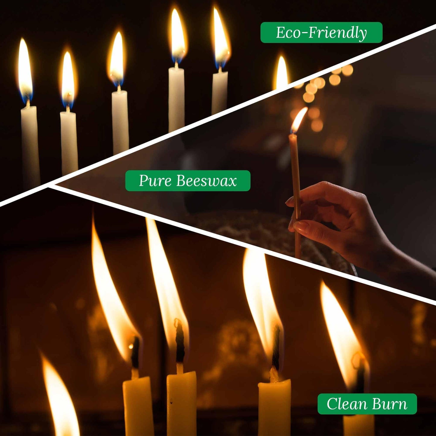 7.3 Inch Natural Pure Beeswax Prayer Candles, 50 Pack Dripless Smokeless, Unscented Devotional Candles for Church, Hanukkah, Christmas, Yoga, Rituals & Daily Prayer