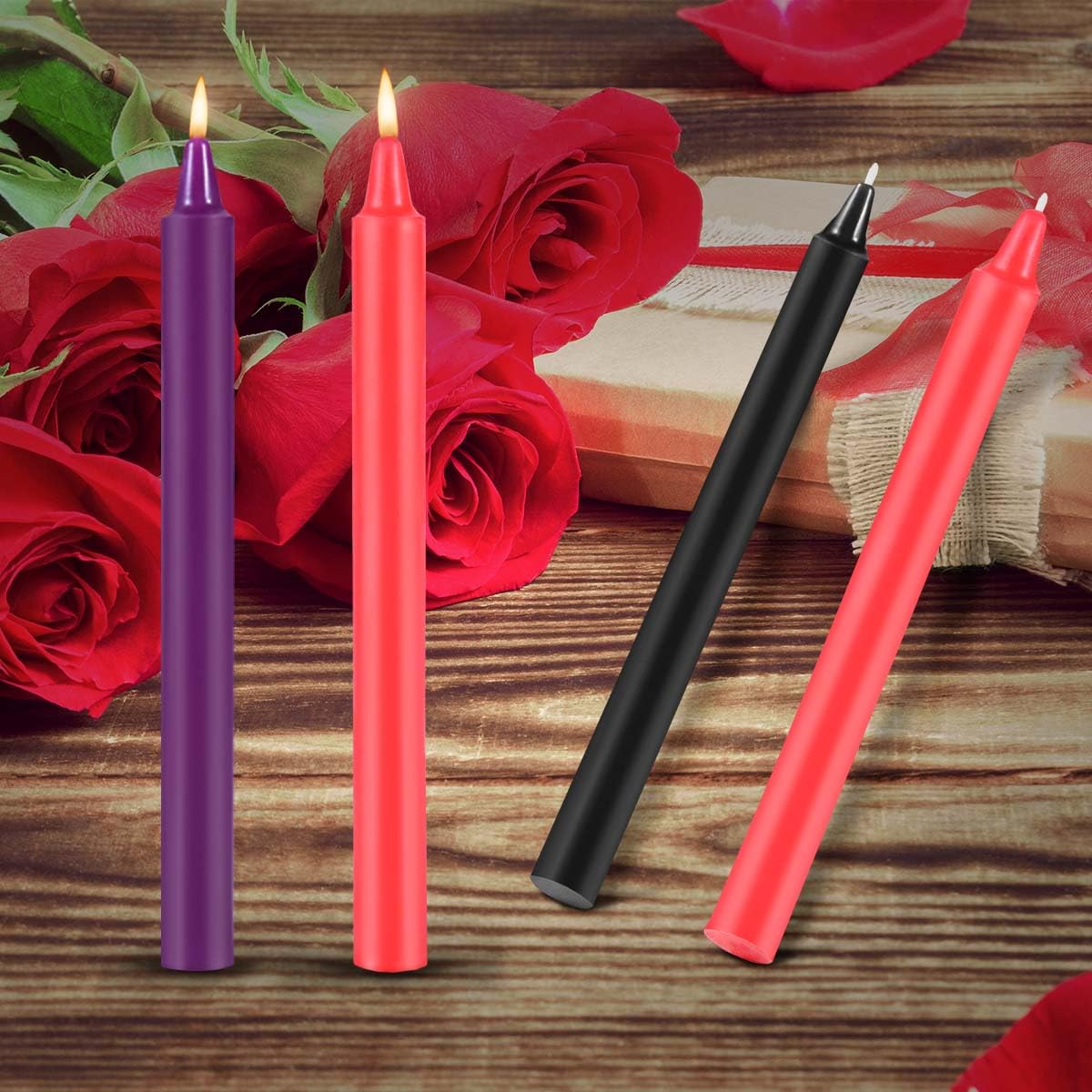 KISEER 6 Pcs Low Temperature Candles Low Heat Romantic Candles Wax for Couples Lovers, Home Decoration