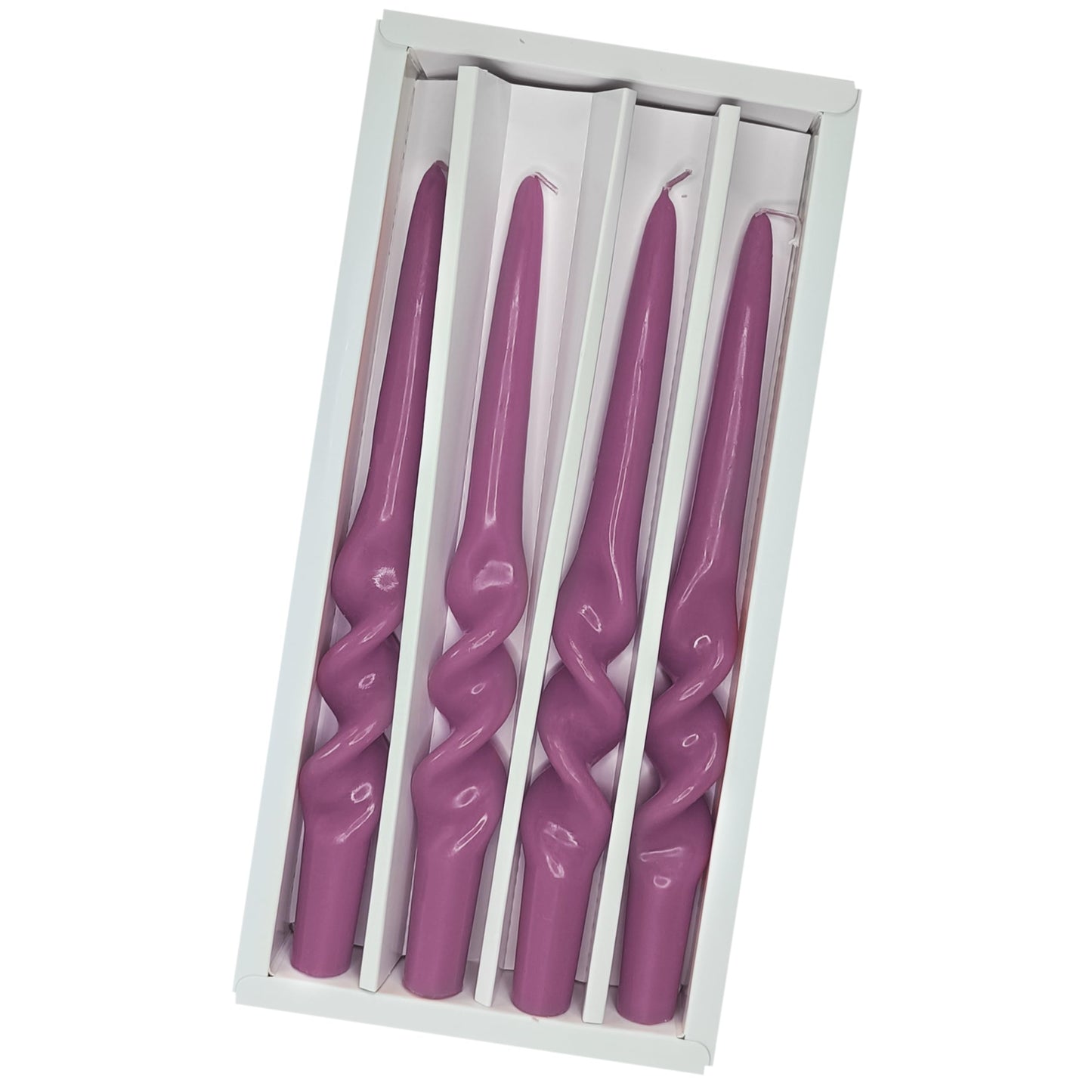 XINAOBAOLUO Purple Spiral Taper Candles Unscented Wax Candle Twisted Candlestick Smokeless Candle Stick for Dinner Wedding Home Decor Relaxation & All Occasions