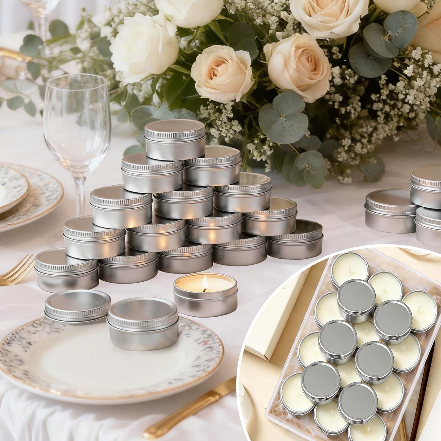 Trxvxo 100 Pcs 1 Oz Mini Lavender Scented Soy Candle Set, Bulk Wedding Favors for Guests, Party Favors & Gifts, Perfect for Wedding, Baby Shower, Birthday, Home Decor & Event Supplies