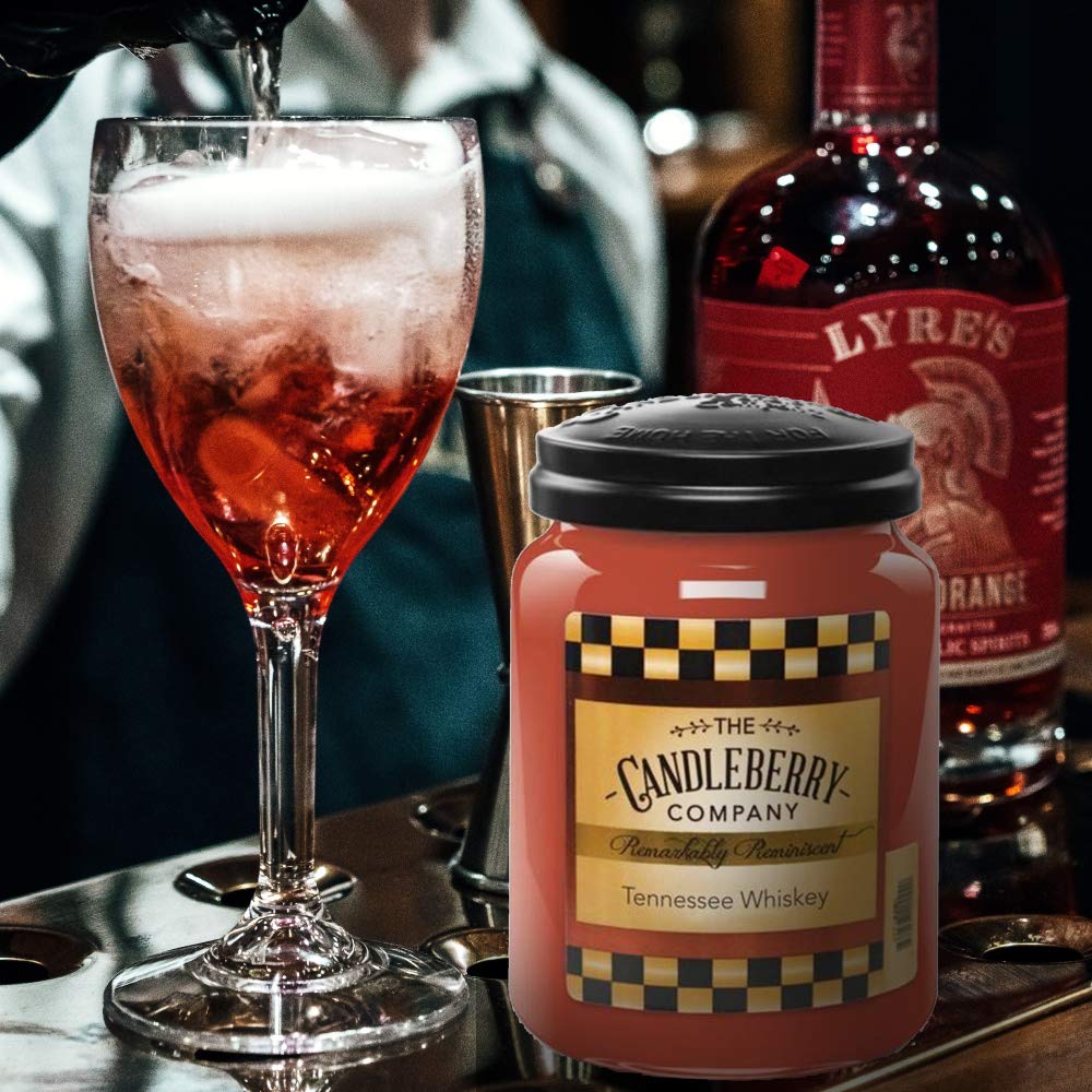 Candleberry Candles | Strong Fragrances for Home | Hand Poured in The USA | Highly Scented | 135 Hour Burn Time | Large Jar (Tennessee Whiskey)
