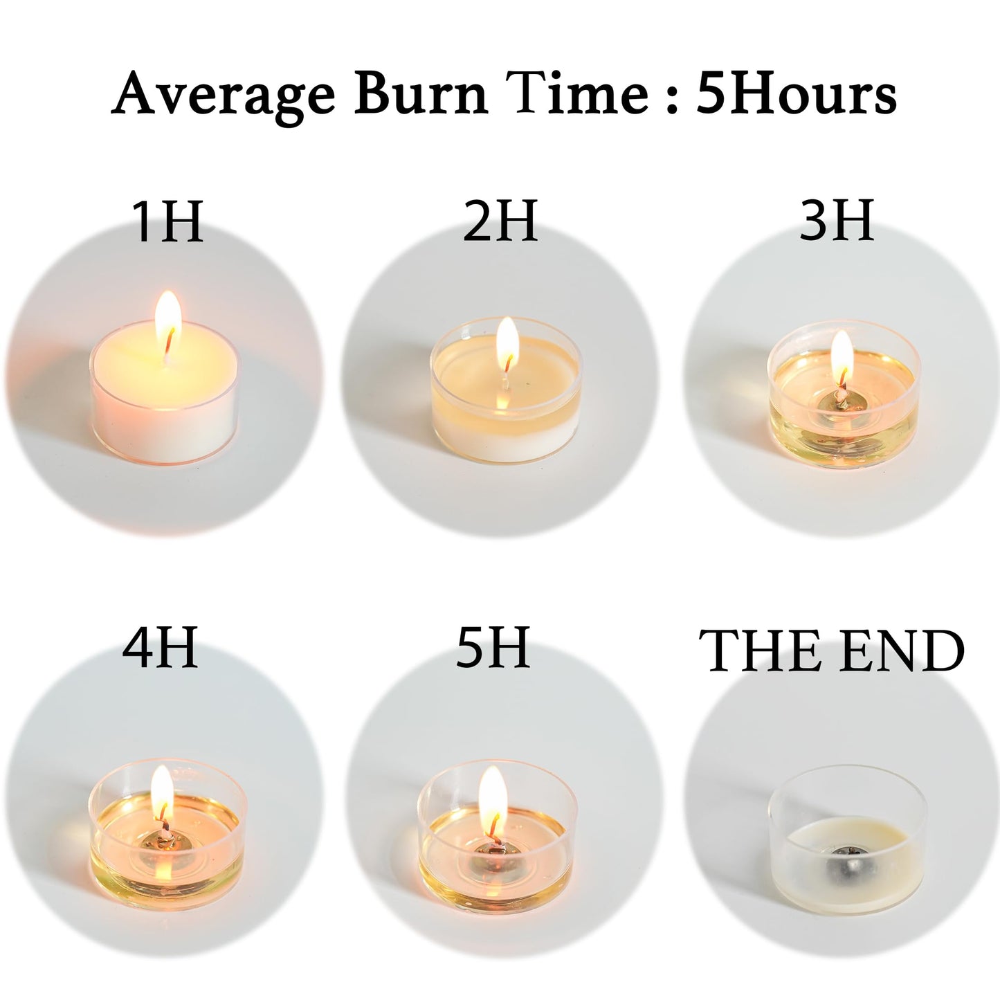 MUUFAZA 12 Unscented Natural Soy Tealight Candles in Clear Cups, 5H Long Clean Burning, Hand-Poured Coloful Mini Tea Candle Set for Parties, Spa, Meditation, Gift, Holiday, Emergency, Home Decor