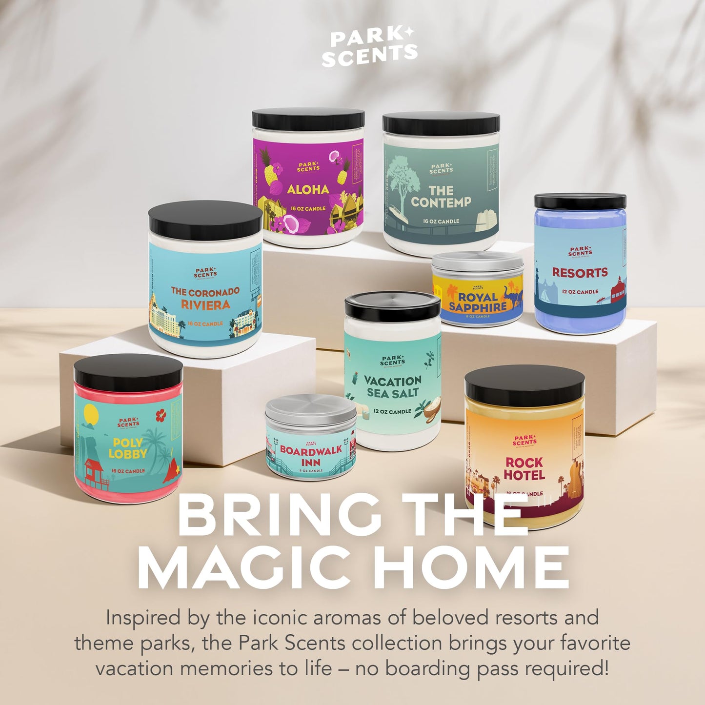 Park Scents Aloha Candle - Authentic Smell of The Hawaiian Aulani Resort Hotel Lobby - Soft Fruity Notes of Pineapple & Coconut - Handmade in The USA - Natural Soy Blend | 8 oz. Tin