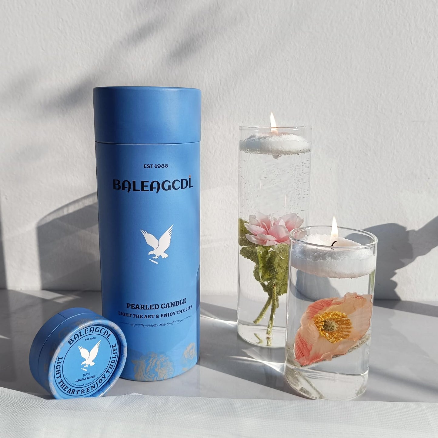 BALEAGCDL Pearled Candle 18 Oz with 30 Wicks - Unscented Sand Candles White Refillable Wax Lasts up to 120 Hours - Smooth and Clean Burning for Candle Making