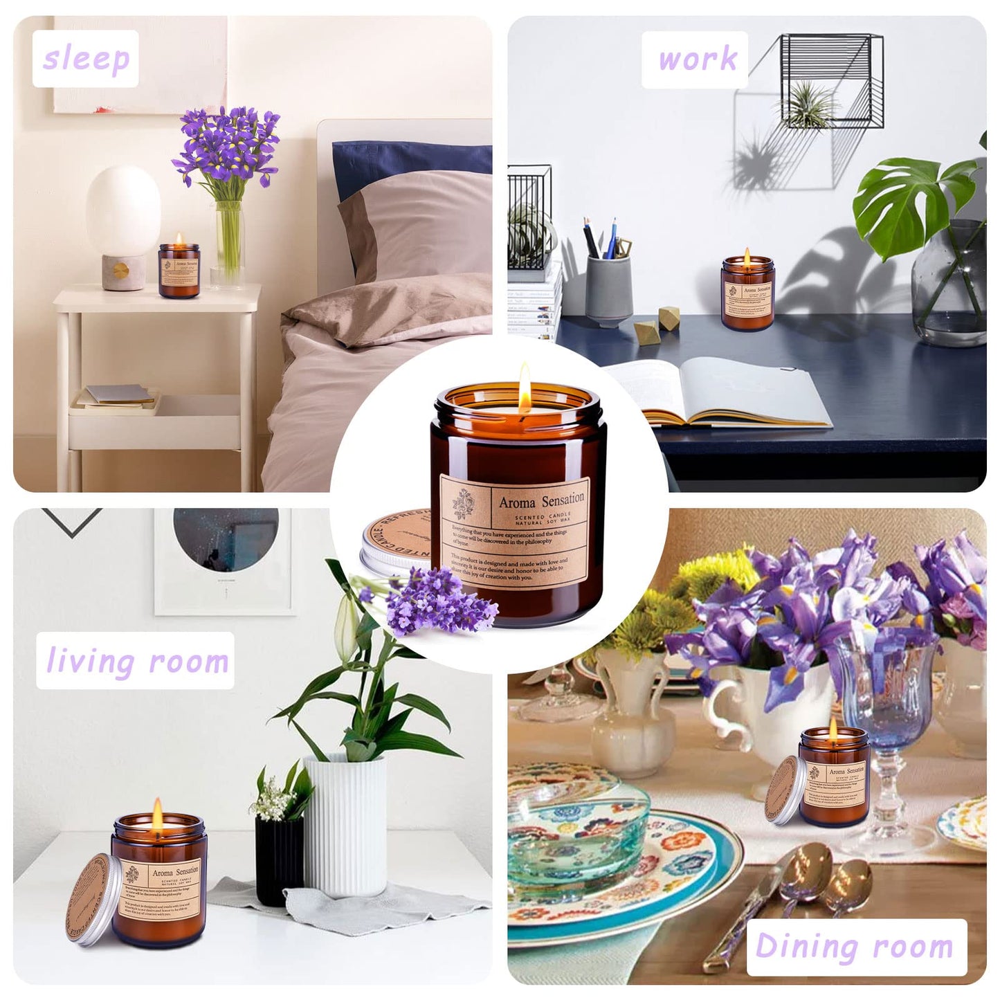 Aromatherapy Candles,Scented Candles, 7OZ Lavender Eucalyptus Candles Stress Relief and Relax for Home,Jar Candles Gift for Women Birthday Mother's Thanksgiving Day Present