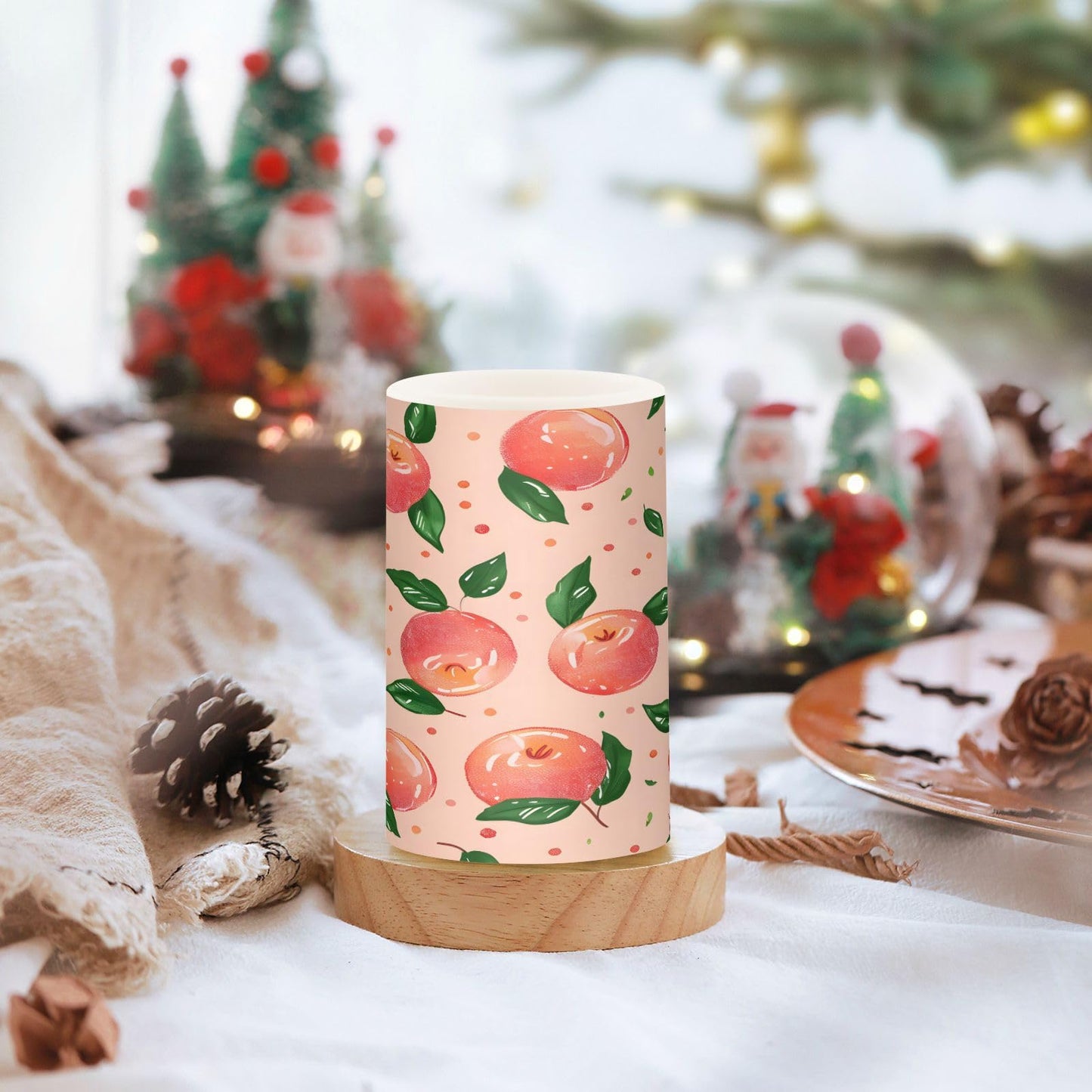 ALAZA Pink Peach Flickering Flameless Candles Battery Operated with Remote Timer,Tea Light Candles LED Pillar Votive Candles Set of 2 for Outdoor Indoor Decorations
