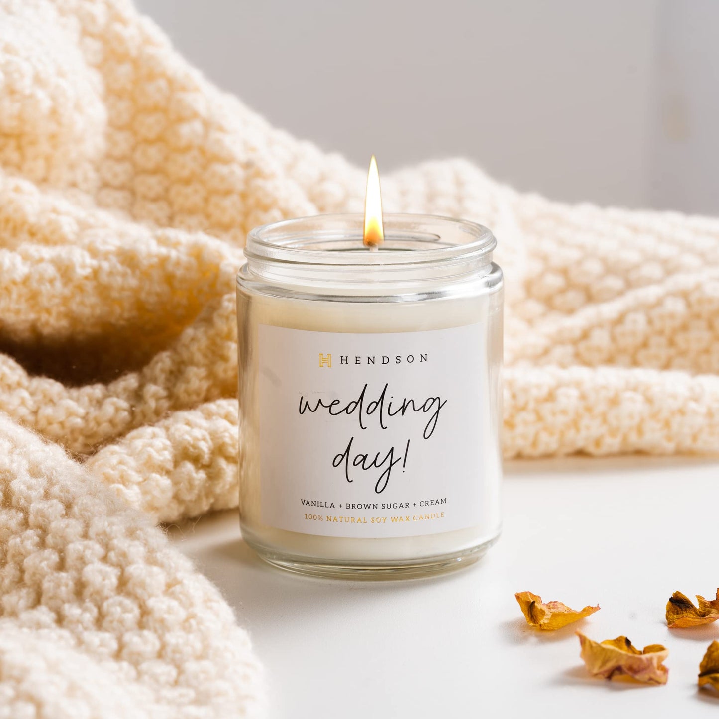 Wedding Shower Gifts - Candles Gift for Bride, Bridal Shower, Bachelorette Party Gifts from Bridesmaids - Wedding Day Candle - Engaged Couple - Hendson Scented Candles