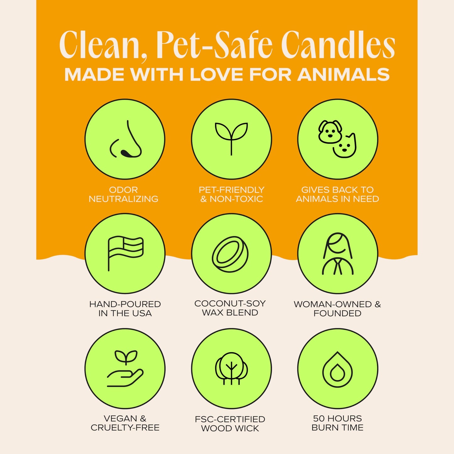 Companion Candles You Got This! Pet-Friendly Scented Candle – Tropical Nectar & Fruits Fragrance - Coconut Soy Wax Candle with Wooden Wick, Approx. 50-Hour Burn Time, Made in USA, 11.8 oz