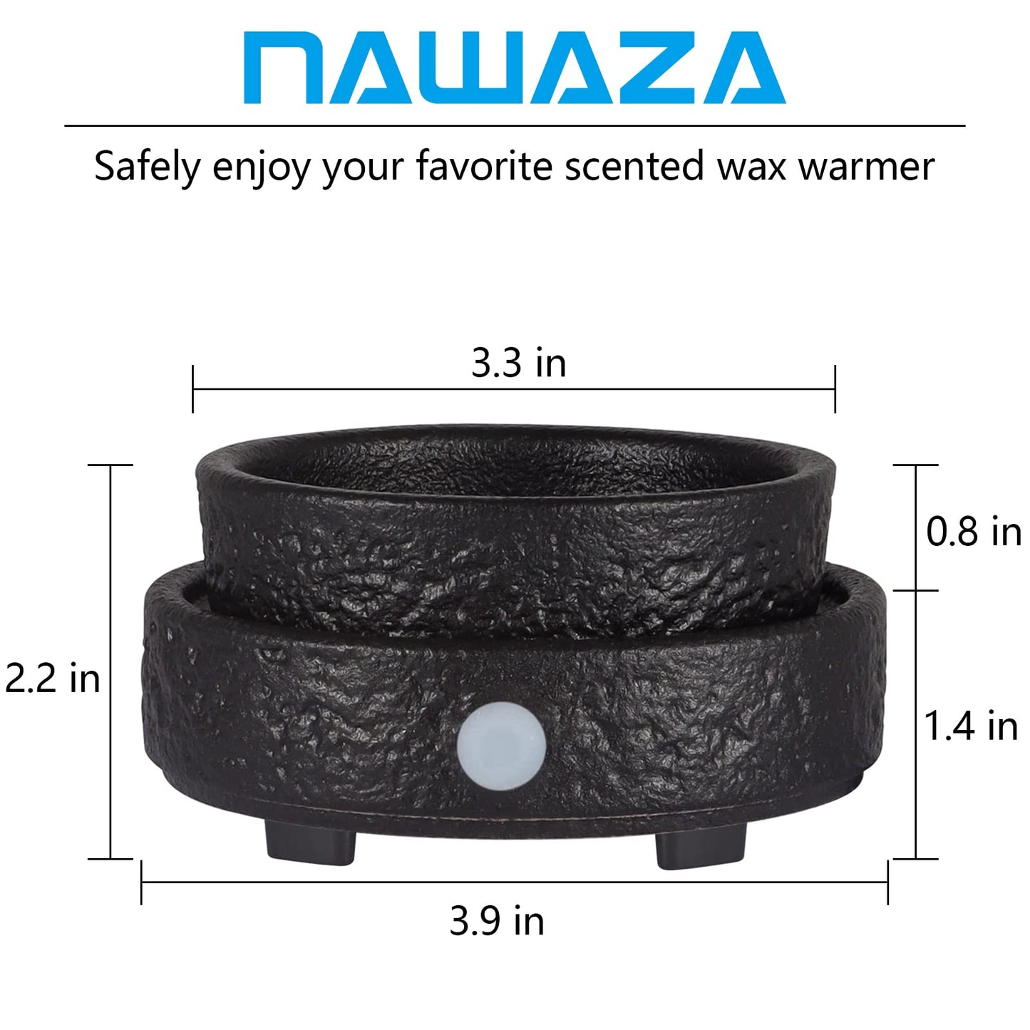 nawaza Ceramic Wax Melt Warmer Fragrance, 3 in1 Electric Candle Wax Warmer, Scented Wax Melt Wax Cubes Melter Fragrance Warmer for Home,Office, Birthday Gifts for Women Mom(Black)