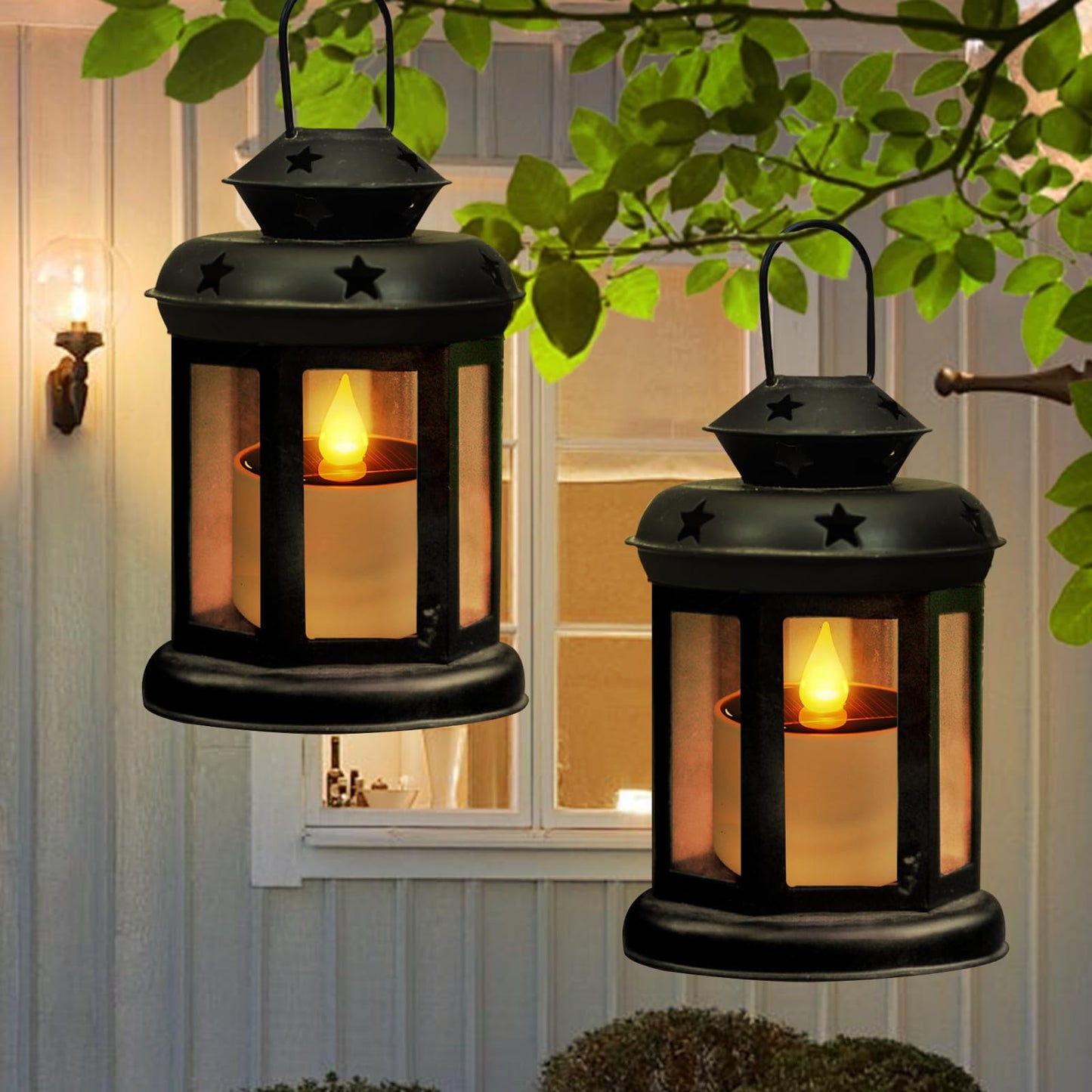 Solar Tea Lights Outdoor Waterproof - 10 Pack Flameless Flickering Solar Candles Reusable LED Tea Light Candles Rechargeable Dusk to Dawn Lighting for Lanterns Garden Camping Home Decor, 2.3''x2.1''