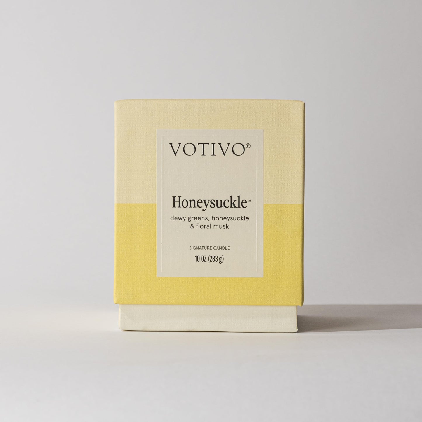 Votivo Honeysuckle 10 oz Signature Candle | Soy Wax Blend | Luxury Glass Jar & Box | Home Decor | Gifts | Highly Scented