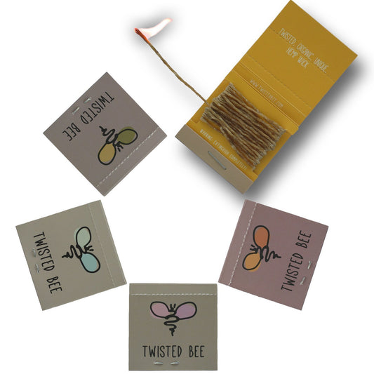100% Organic Hemp Wick with Natural Beeswax Coating | Twisted Bee (5 x 5ft Standard Wick)