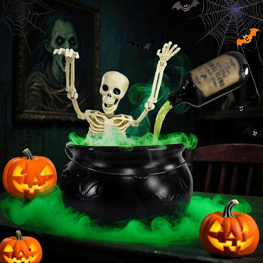 RMPYBY Halloween Decorations Indoor,Floating Bottle Cauldron,Halloween Cauldron With Floating Bottle,For Home Table, For Spooky Vintage Home Kitchen Table