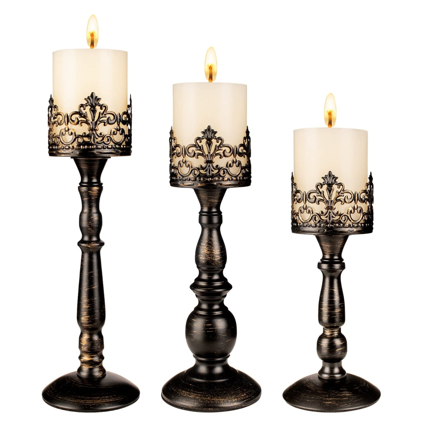 Vintage Candle Holder for Table Centerpiece Gothic Candle Stand Set