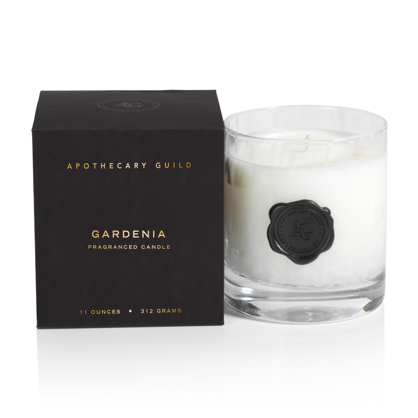 Zodax Apothecary Guild Opal Glass Jar Scented Candle for Home Decor - Single-Wick Candle Ideal for the Home - Gift Box Package Included - Gardenia - 11 Oz.