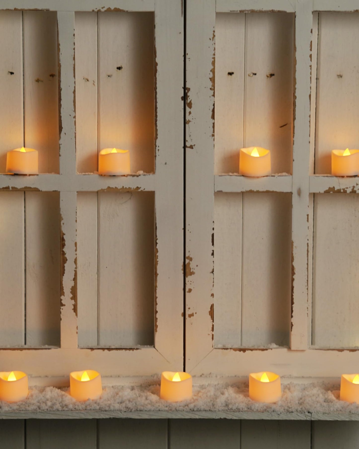 Homemory 48-Pack Novelty Flickering Flameless Tea Lights Candles, 200+Hours Battery-Operated LED Fake Candles for Wedding Table Centerpieces,Proposal,Anniversary, White Base, Ø1.5''xH1.3‘’