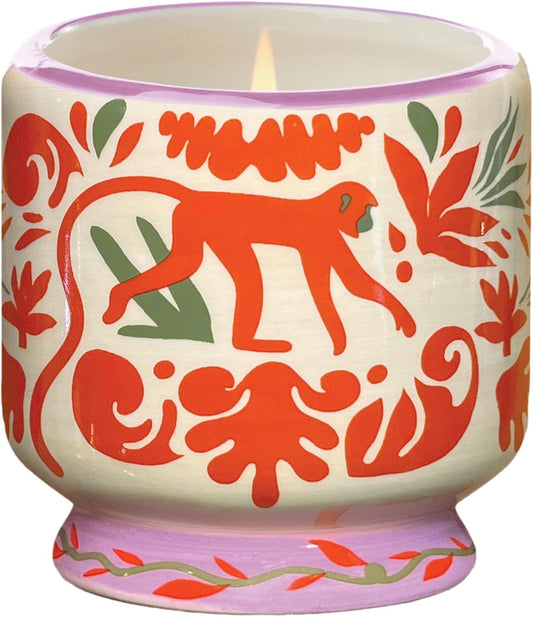 Paddywax Scented Candles Dopo Hand-Painted Ceramic Luxury Artisan Candle, 8-Ounce, Coconut & Amber