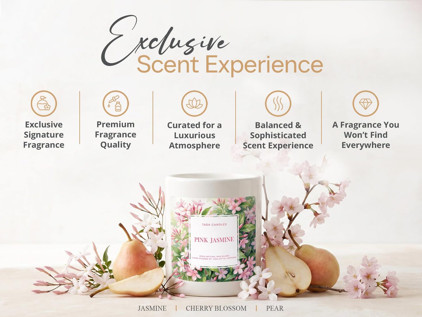 Premium Wickless Candles for Candle Warmer Lamp, Long-Lasting Fragrance Wax, Clean Burn Scented Wax for Candle Warmer, Smokeless Wickless Option (Pink Jasmine)