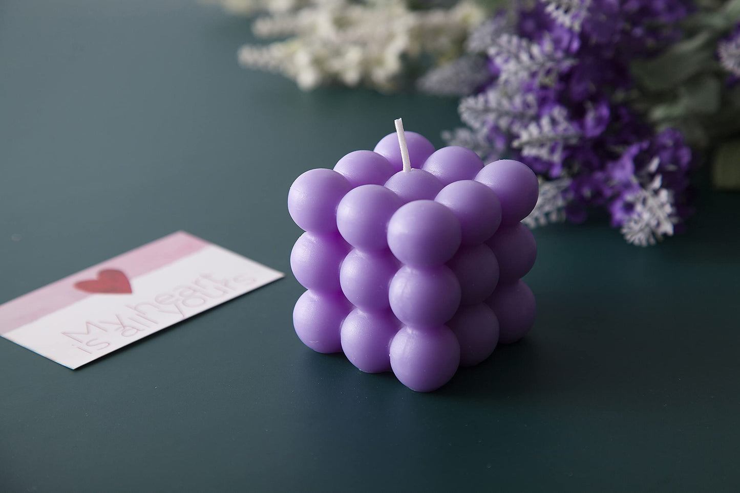 Carol Cao Bubble Candle - Cube Soy Wax Candles, Home Decor Candle, Scented Candle Set 1 Pieces, Home Use and Gifting (Purple) Christmas Gifts