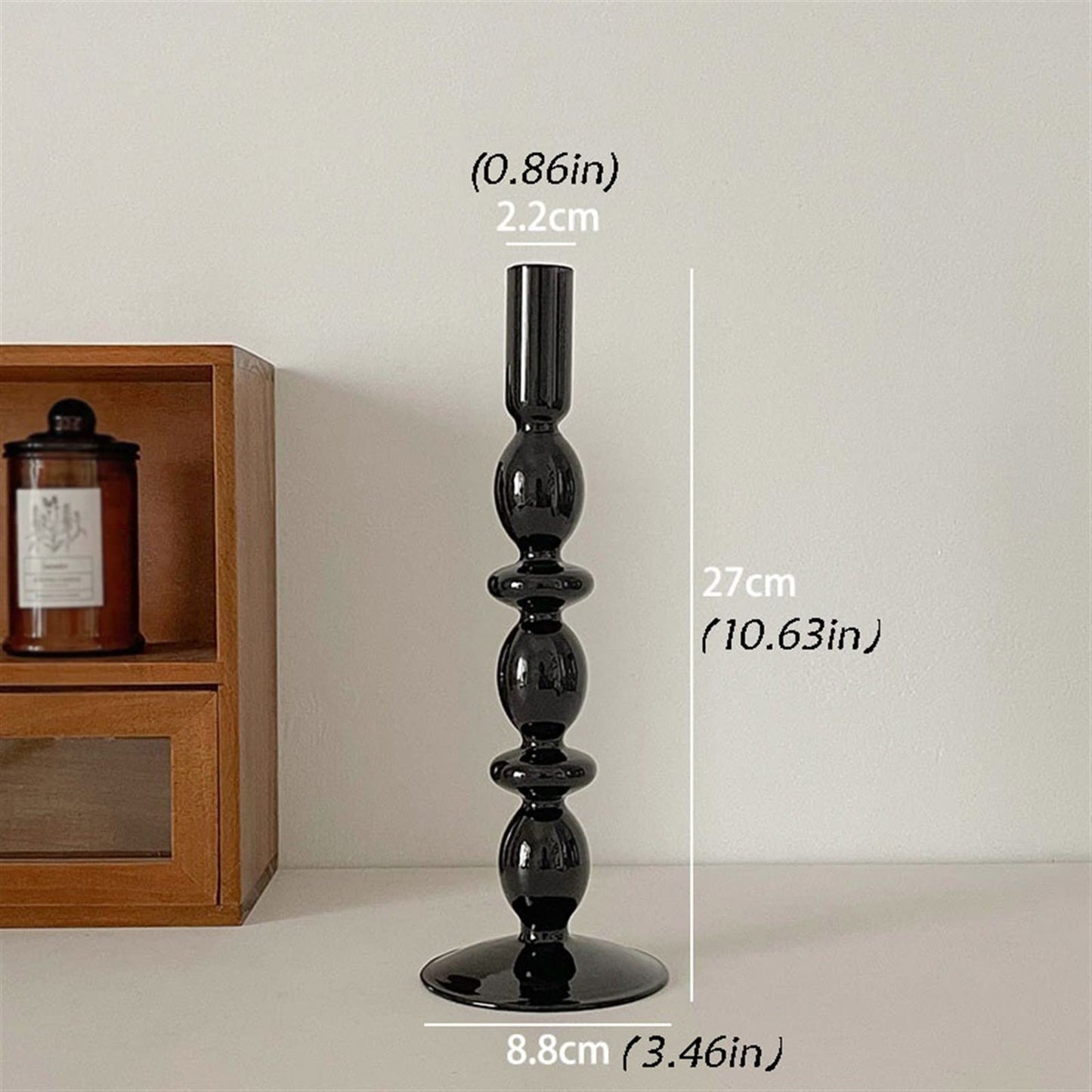 cfycfy987 Candelabra European Glass Candle Holders Light Luxury High-end Fashion Ornaments Miserable Decoration Candlestick Candle Sticks Holder(B)