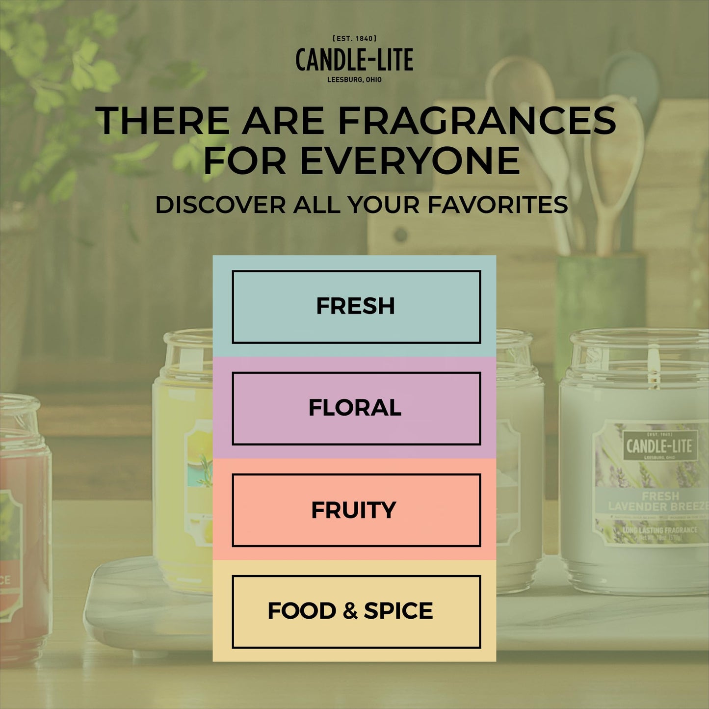 Candle-lite Scented Candles, White Amber Vanilla, 18 oz Jar, Proudly Poured in the USA, Aromatherapy Candle, Single-Wick with 110 Hours of Burn Time, Perfect for Creating a Relaxing Ambiance