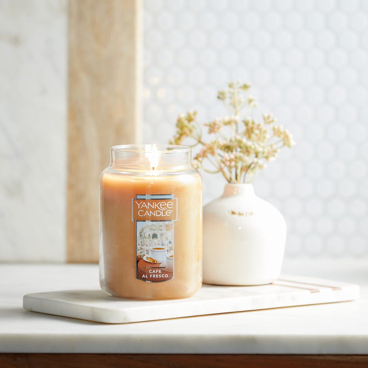 Yankee Candle Café al Fresco Scented Classic 22oz Large Jar Single Wick Candle Over 110 Hours of Burn Time
