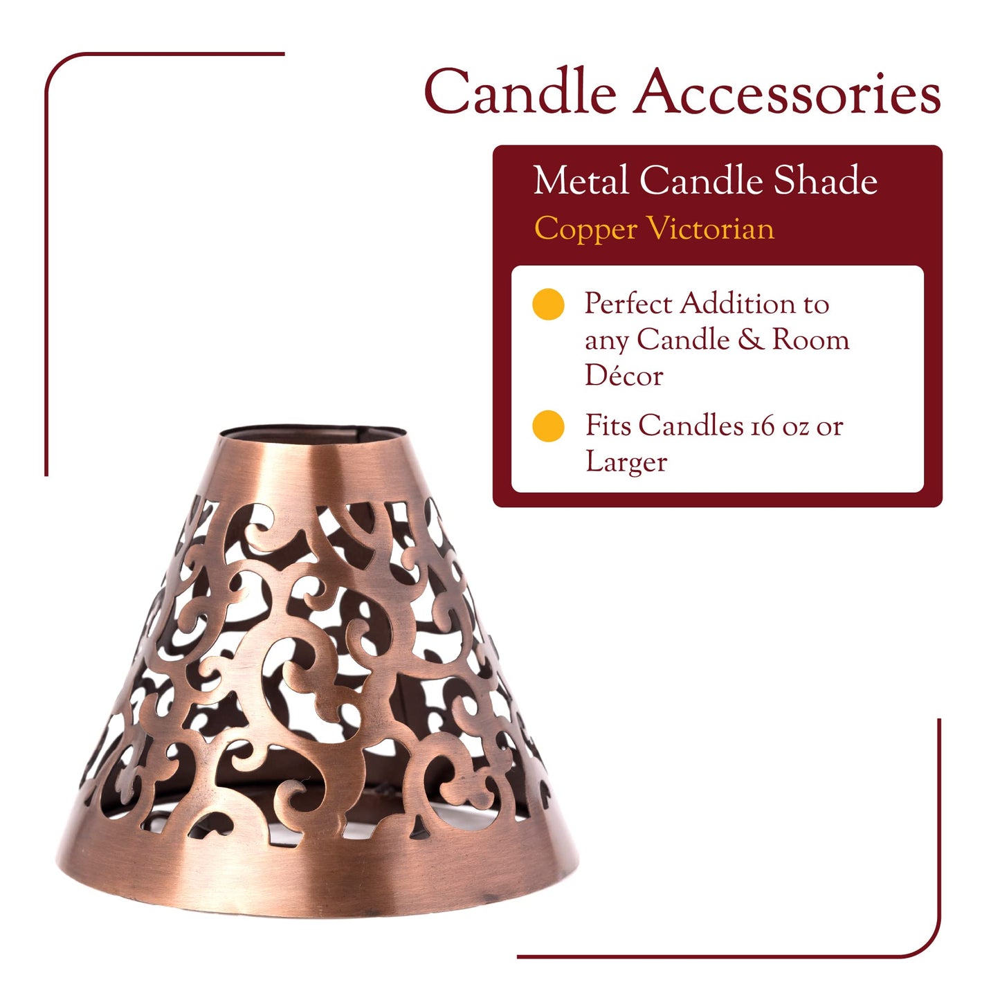 A Cheerful Giver Victorian Candle Shade, Copper