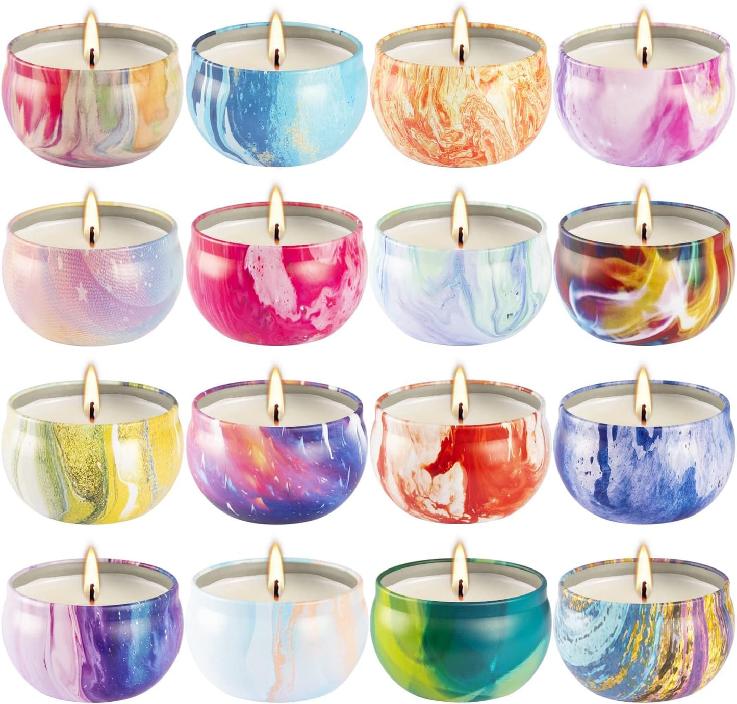 Howemon 16 Pack Scented Candles Set for Home, Relaxing Stress Relief, Aromatherapy - Natural Soy Wax and Fragrance - Gifts for Women, Mom, Best Friend, Wife, Birthday