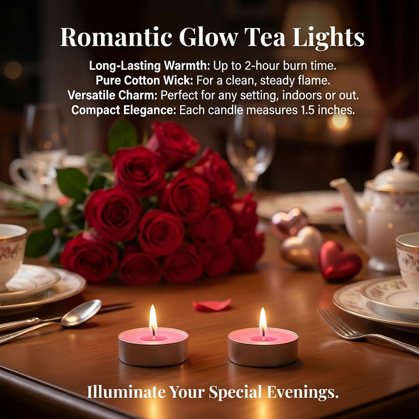 Pink Tea Lights Candles Set - MAQIHAN Mini Tealight Candles Votive Soy Candle with Cotton Wick for Home Decoration, Wedding, Emergencies, Shabbat, 25pcs