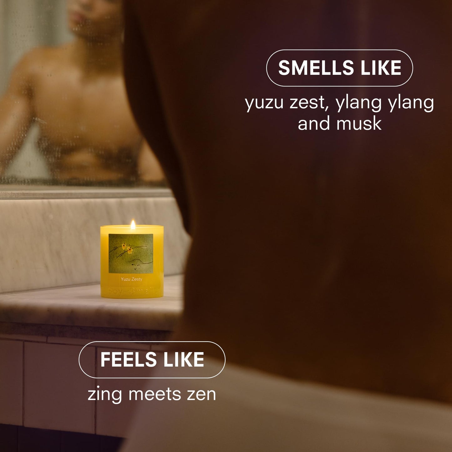 Boy Smells Yuzu Zesty Scented Candle – 8.5oz – Yuzu Zest, Ylang Ylang & Musk – Bright Citrus – Soy Wax Candle