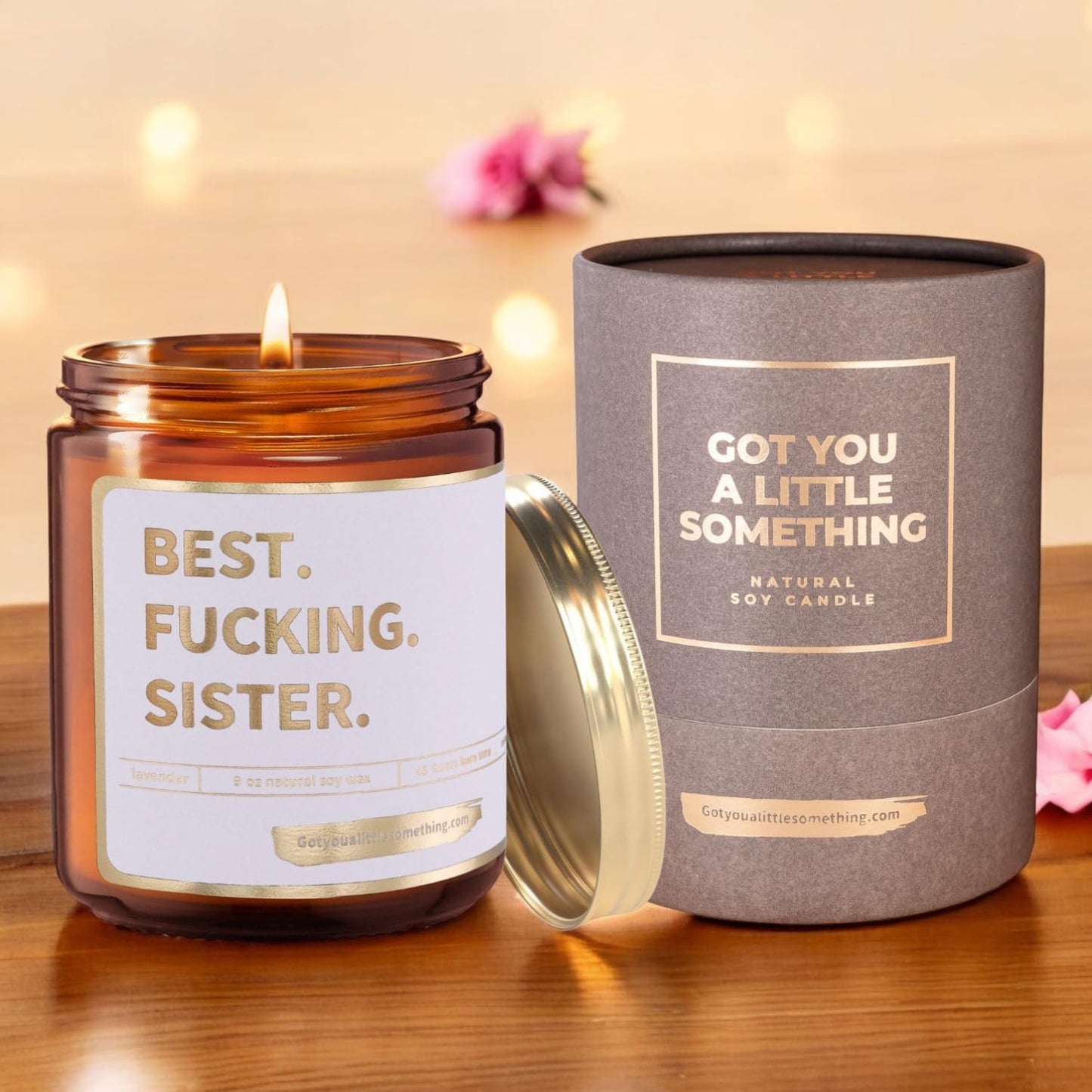 Best Sister Ever Scented Candle - Funny Birthday Gifts for Sister from Sisters - Sister Birthday Gift for Women - Cool Sisters Candle for Bonus Stepsister, Step Sis in Law Present from Brother