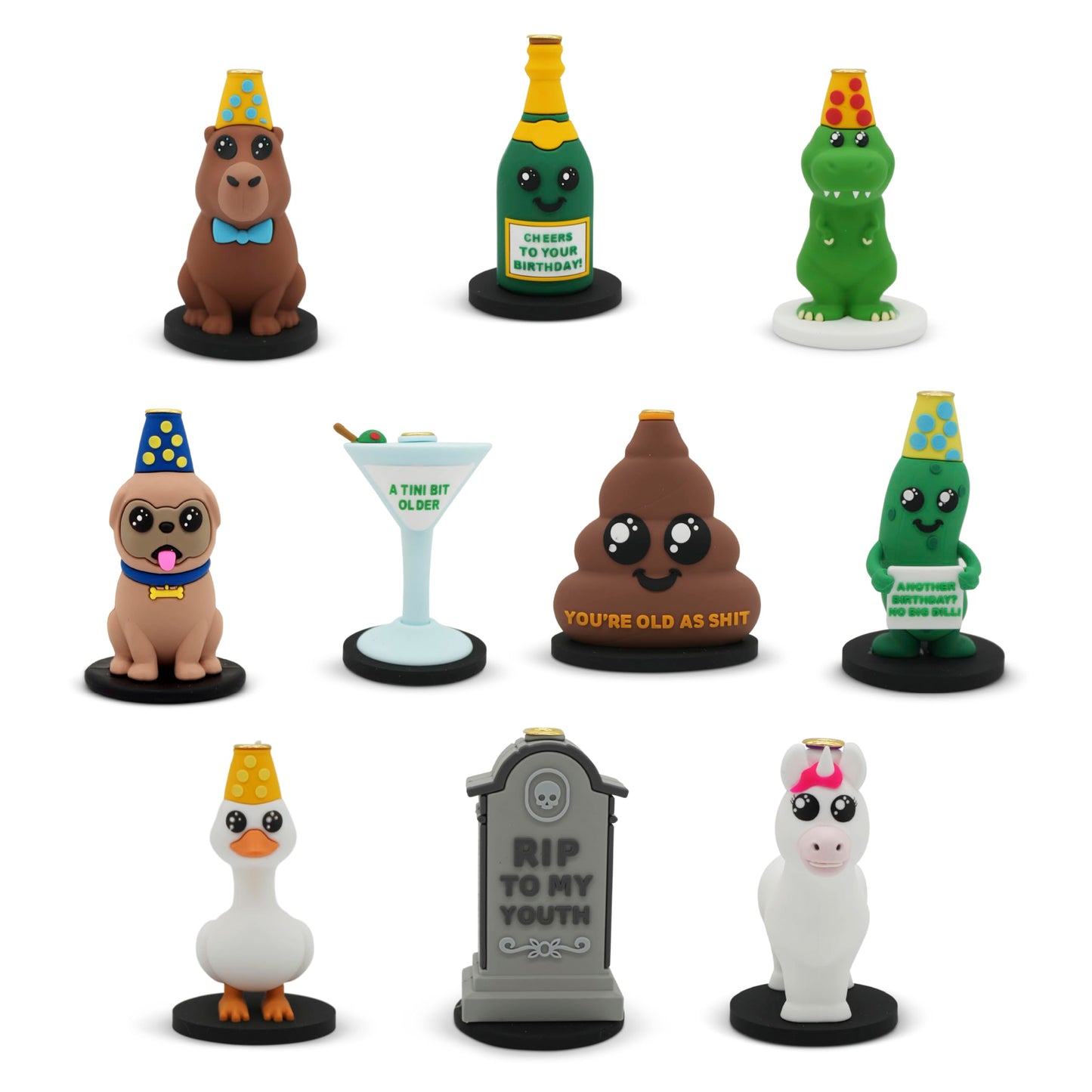GOOFBALLS Birthday Candle Holder – Hilarious Novelty Party Decoration & Gag Gift for Friends, Family, and Coworkers – Small Joke Candle Stand for Cakes- Unicorn